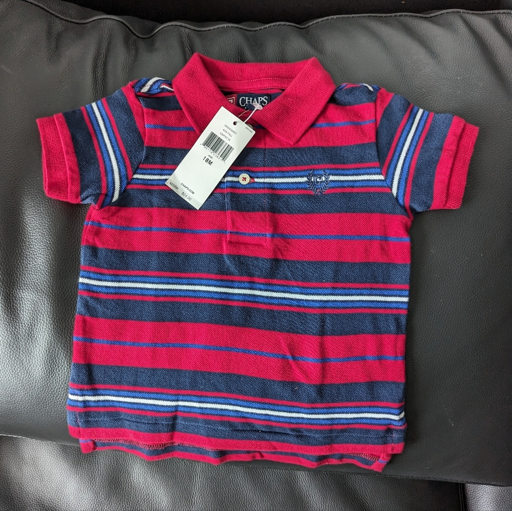 CHAPS STRIPED POLO T-SHIRT 18M